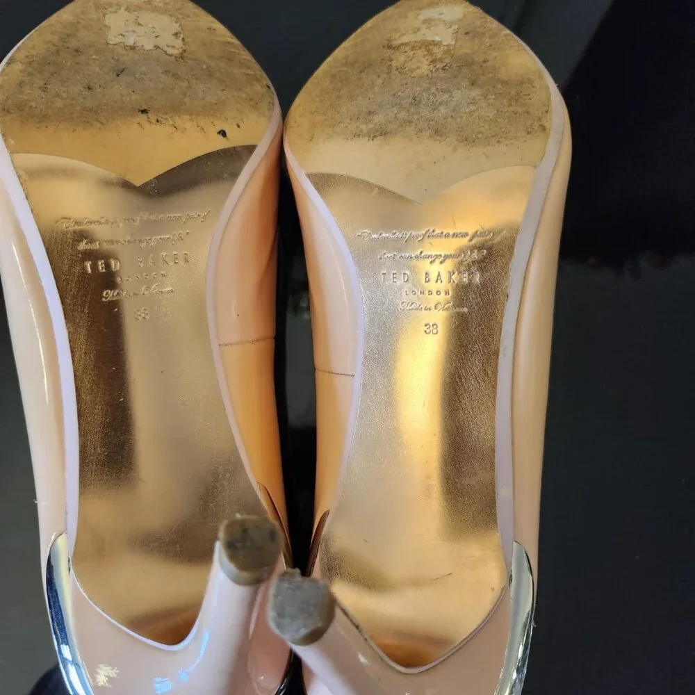 Ted Baker London Blush Pink Patent Pointed-Toe Pumps - Picture 5 of 6